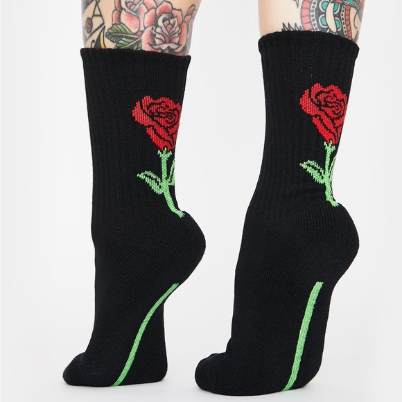 Free People Accessories - Lazy Oaf Rose Among The Thorns Socks